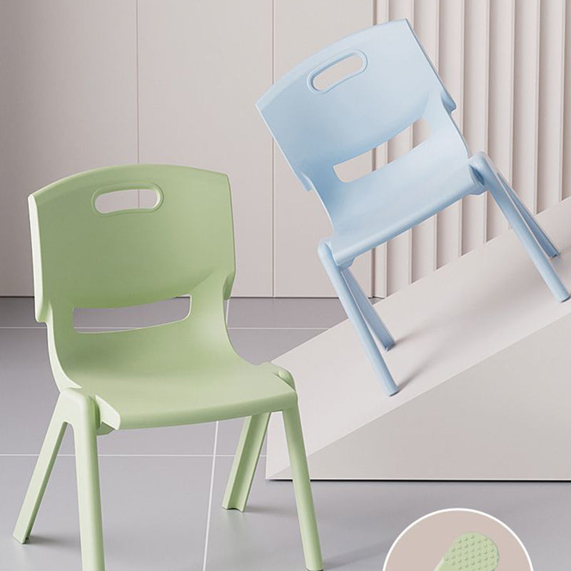 Lumendat Contemporary Scandinavian Square PP Stackable Backrest Kids Low Stool For Living Room Lumendat
