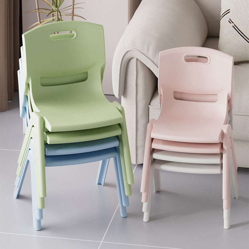 Lumendat Contemporary Scandinavian Square PP Stackable Backrest Kids Low Stool For Living Room Lumendat