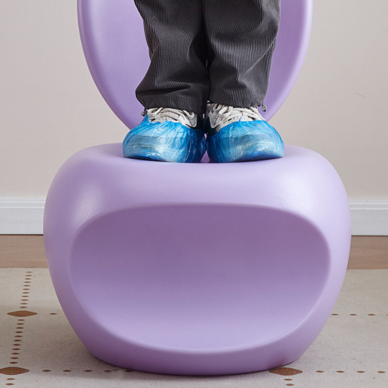 Lumendat Contemporary Creative Round PE Rabbit-Shaped Kids Backrest Stool For Living Room Lumendat