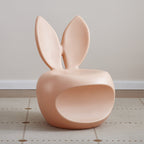 Lumendat Contemporary Creative Round PE Rabbit-Shaped Kids Backrest Stool For Living Room Lumendat