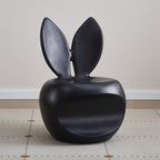 Lumendat Contemporary Creative Round PE Rabbit-Shaped Kids Backrest Stool For Living Room Lumendat