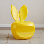 Lumendat Contemporary Creative Round PE Rabbit-Shaped Kids Backrest Stool For Living Room Lumendat