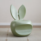 Lumendat Contemporary Creative Round PE Rabbit-Shaped Kids Backrest Stool For Living Room Lumendat
