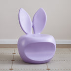 Lumendat Contemporary Creative Round PE Rabbit-Shaped Kids Backrest Stool For Living Room Lumendat