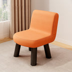 Lumendat Contemporary Scandinavian Square High-Quality Faux Leather Pine Wood Backrest Kids Low Stool For Living Room Lumendat