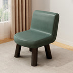 Lumendat Contemporary Scandinavian Square High-Quality Faux Leather Pine Wood Backrest Kids Low Stool For Living Room Lumendat
