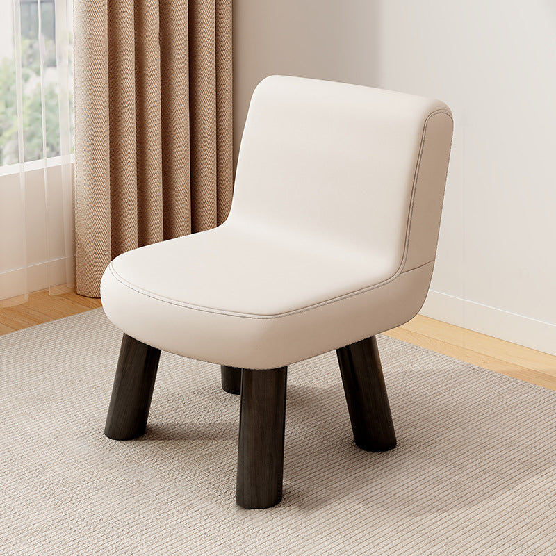 Lumendat Contemporary Scandinavian Square High-Quality Faux Leather Pine Wood Backrest Kids Low Stool For Living Room Lumendat