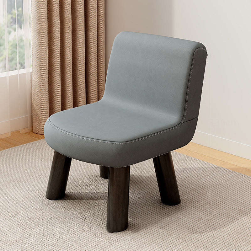 Lumendat Contemporary Scandinavian Square High-Quality Faux Leather Pine Wood Backrest Kids Low Stool For Living Room Lumendat