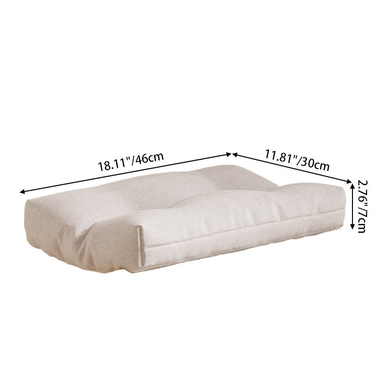 Lumendat Modern Minimalist Rectangular Fabric Pine Solid Wood Foldable Kids Footstool For Living Room Lumendat