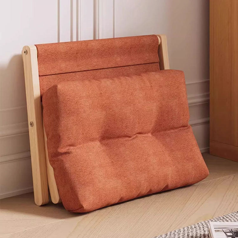 Lumendat Modern Minimalist Rectangular Fabric Pine Solid Wood Foldable Kids Footstool For Living Room Lumendat