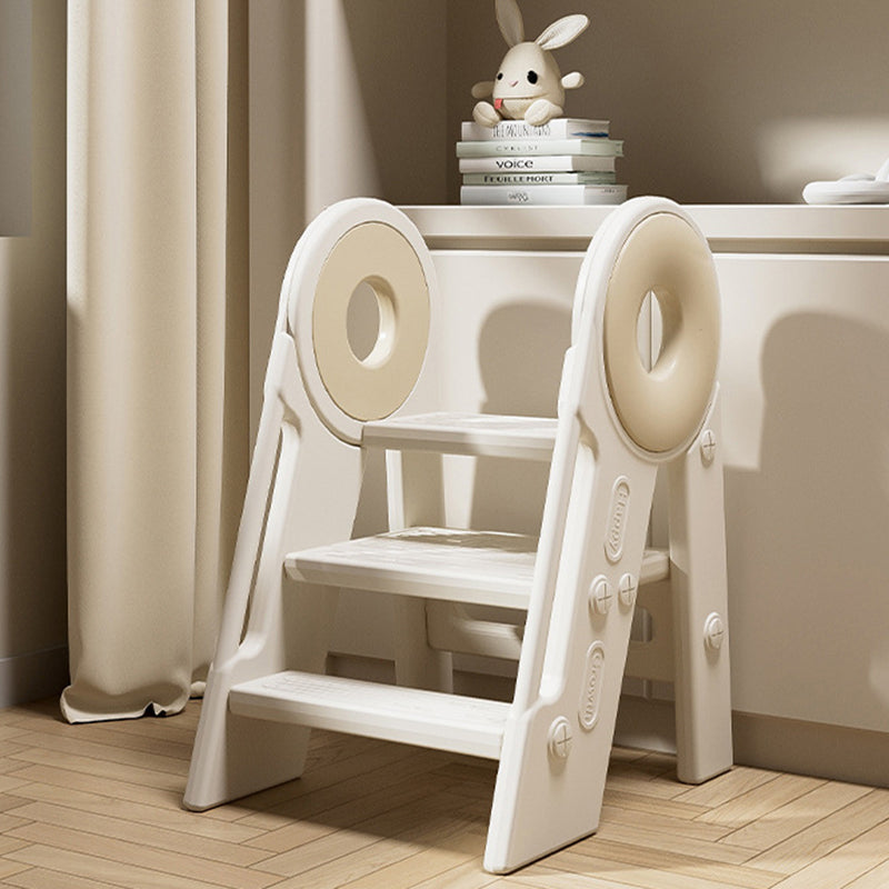 Lumendat Contemporary Scandinavian Rectangular HDPE Foldable Kids Stool 3-Step For Bedroom & Living Room Lumendat