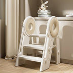 Lumendat Contemporary Scandinavian Rectangular HDPE Foldable Kids Stool 3-Step For Bedroom & Living Room Lumendat