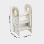 Lumendat Contemporary Scandinavian Rectangular HDPE Foldable Kids Stool 3-Step For Bedroom & Living Room Lumendat