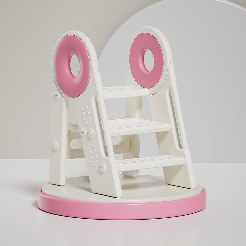 Lumendat Contemporary Scandinavian Rectangular HDPE Foldable Kids Stool 3-Step For Bedroom & Living Room Lumendat