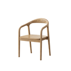 North American White Ash - Contemporary Scandinavian Solid Wood Dining Chair: Minimalist Square Profile - Backrest & Armrest Dining Chair For Dining Room Lumendat