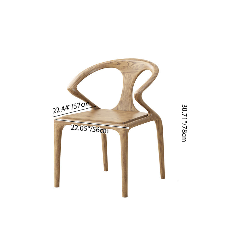 North American White Ash - Contemporary Scandinavian Solid Wood Chair: Microfiber Leather Comfort Seat Cushion - Integrated Armrest And Backrest Dining Chair For Dining Room Lumendat