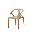 North American White Ash - Contemporary Scandinavian Solid Wood Chair: Microfiber Leather Comfort Seat Cushion - Integrated Armrest And Backrest Dining Chair For Dining Room Lumendat