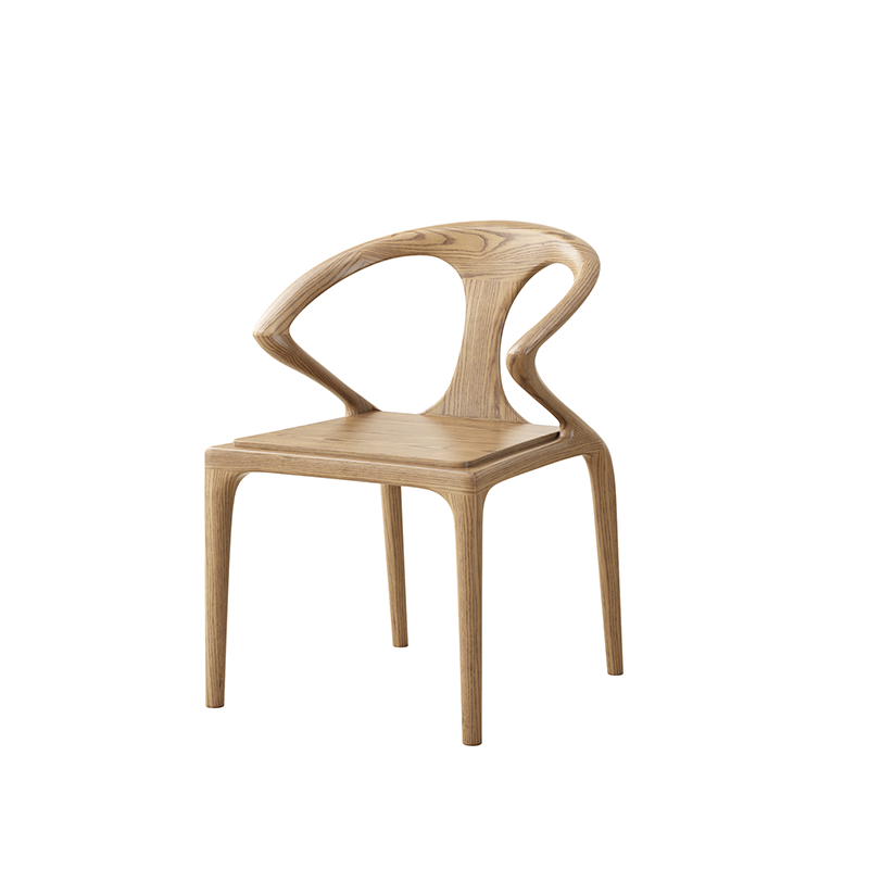 North American White Ash - Contemporary Scandinavian Solid Wood Chair: Microfiber Leather Comfort Seat Cushion - Integrated Armrest And Backrest Dining Chair For Dining Room Lumendat