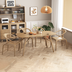 North American White Ash - Contemporary Scandinavian Solid Wood Chair: Microfiber Leather Comfort Seat Cushion - Integrated Armrest And Backrest Dining Chair For Dining Room Lumendat