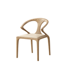 North American White Ash - Contemporary Scandinavian Solid Wood Chair: Microfiber Leather Comfort Seat Cushion - Integrated Armrest And Backrest Dining Chair For Dining Room Lumendat