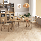 North American White Ash - Contemporary Scandinavian Solid Wood Chair: Microfiber Leather Comfort Seat Cushion - Integrated Armrest And Backrest Dining Chair For Dining Room Lumendat