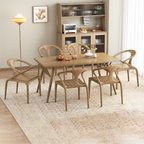 North American White Ash - Contemporary Scandinavian Solid Wood Chair: Microfiber Leather Comfort Seat Cushion - Integrated Armrest And Backrest Dining Chair For Dining Room Lumendat