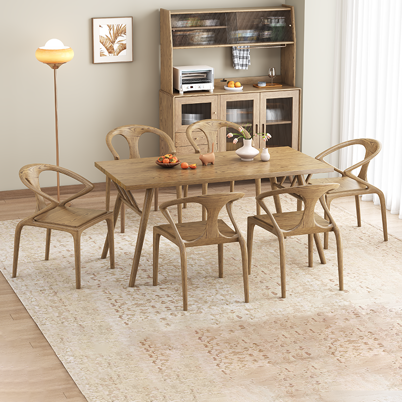 North American White Ash - Contemporary Scandinavian Solid Wood Chair: Microfiber Leather Comfort Seat Cushion - Integrated Armrest And Backrest Dining Chair For Dining Room Lumendat