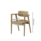 North American White Ash - Contemporary Scandinavian Solid Wood Chair: Delicate Natural Grain - Ergonomic Backrest & Armrest Dining Chair For Dining Room Lumendat