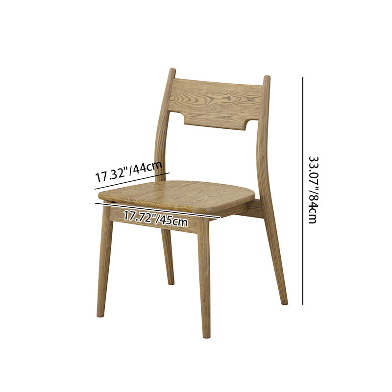 North American White Ash - Contemporary Scandinavian Solid Wood Chair: Ergonomic Slightly Reclined Backrest Dining Chair For Dining Room Lumendat