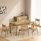 North American White Ash - Contemporary Scandinavian Solid Wood Chair: Ergonomic Slightly Reclined Backrest Dining Chair For Dining Room Lumendat