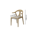 North American White Ash - Contemporary Scandinavian Solid Wood Chair: Contoured One-Piece Backrest & Armrest Dining Chair For Dining Room Lumendat