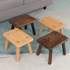 Lumendat Contemporary Creative Rectangular Beech Solid Wood Kids Low Stool For Entryways & Living Room Lumendat