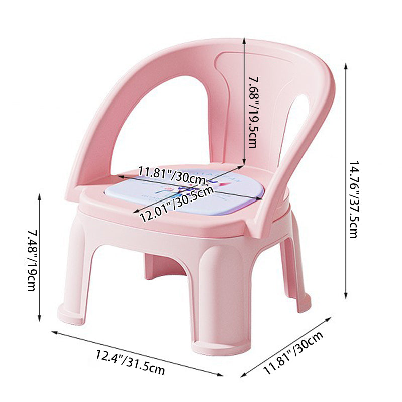 Lumendat Contemporary Creative Round PP Sound-Emitting Stackable Backrest Armrest Kids Low Stool For Living Room & Bedroom Lumendat