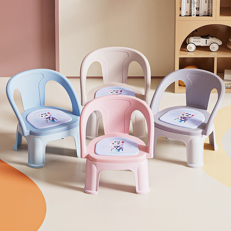 Lumendat Contemporary Creative Round PP Sound-Emitting Stackable Backrest Armrest Kids Low Stool For Living Room & Bedroom Lumendat