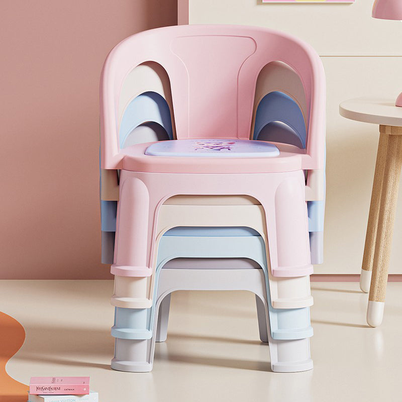 Lumendat Contemporary Creative Round PP Sound-Emitting Stackable Backrest Armrest Kids Low Stool For Living Room & Bedroom Lumendat