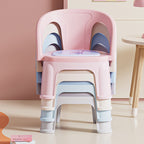 Lumendat Contemporary Creative Round PP Sound-Emitting Stackable Backrest Armrest Kids Low Stool For Living Room & Bedroom Lumendat