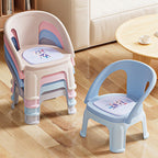 Lumendat Contemporary Creative Round PP Sound-Emitting Stackable Backrest Armrest Kids Low Stool For Living Room & Bedroom Lumendat