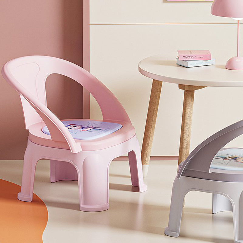 Lumendat Contemporary Creative Round PP Sound-Emitting Stackable Backrest Armrest Kids Low Stool For Living Room & Bedroom Lumendat