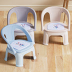 Lumendat Contemporary Creative Round PP Sound-Emitting Stackable Backrest Armrest Kids Low Stool For Living Room & Bedroom Lumendat