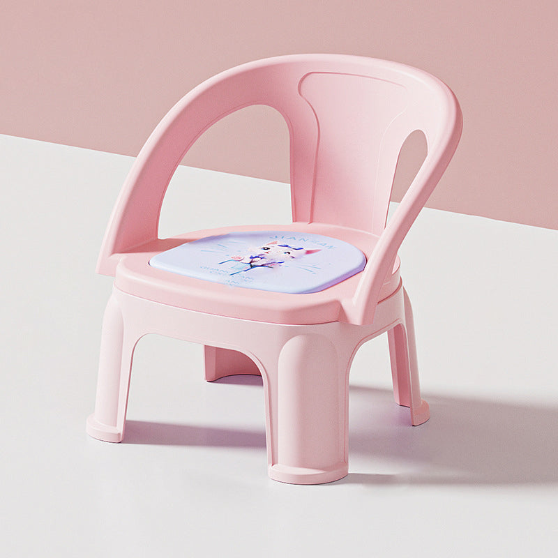 Lumendat Contemporary Creative Round PP Sound-Emitting Stackable Backrest Armrest Kids Low Stool For Living Room & Bedroom Lumendat