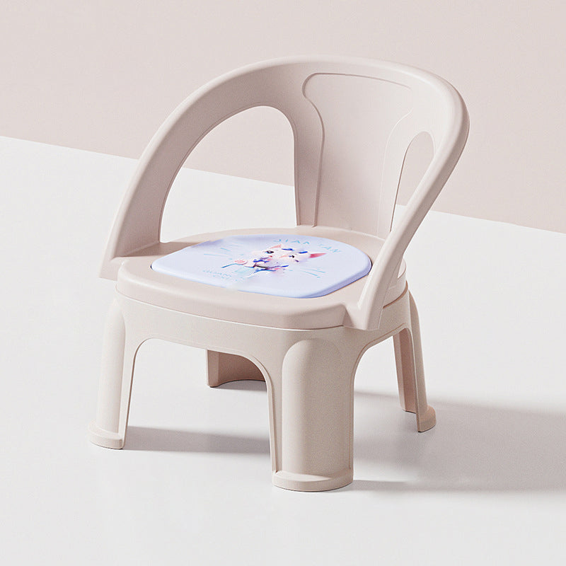 Lumendat Contemporary Creative Round PP Sound-Emitting Stackable Backrest Armrest Kids Low Stool For Living Room & Bedroom Lumendat