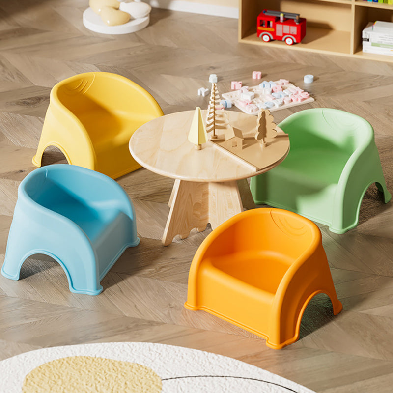 Lumendat Contemporary Creative Round PP Stackable Backrest Armrest Kids Low Stool For Living Room & Bedroom Lumendat