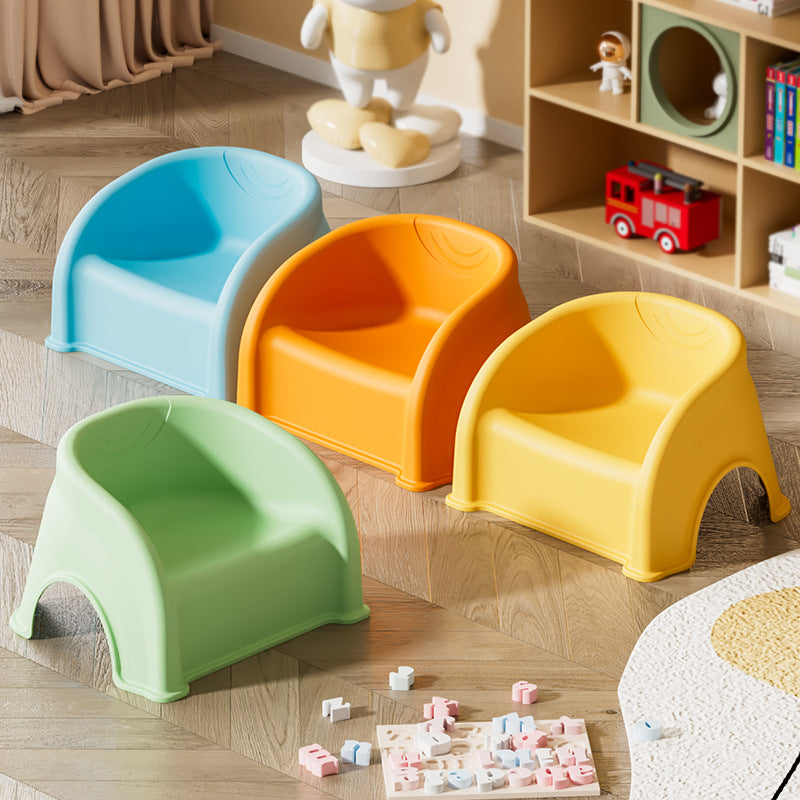Lumendat Contemporary Creative Round PP Stackable Backrest Armrest Kids Low Stool For Living Room & Bedroom Lumendat