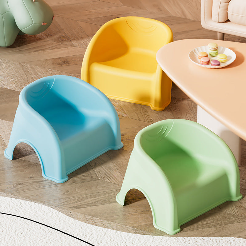 Lumendat Contemporary Creative Round PP Stackable Backrest Armrest Kids Low Stool For Living Room & Bedroom Lumendat