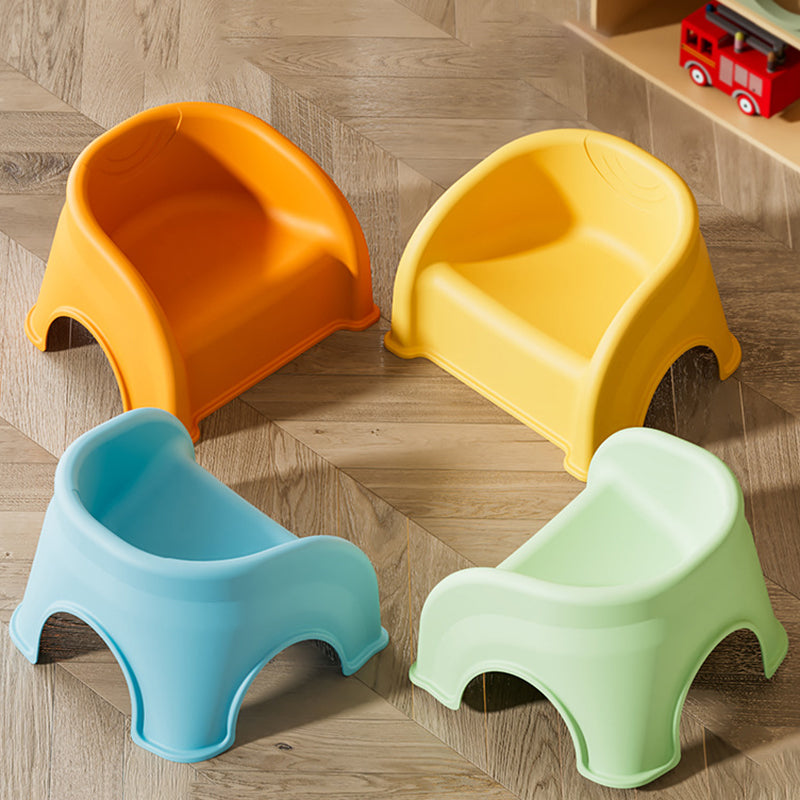 Lumendat Contemporary Creative Round PP Stackable Backrest Armrest Kids Low Stool For Living Room & Bedroom Lumendat
