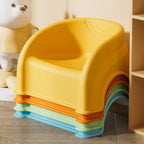 Lumendat Contemporary Creative Round PP Stackable Backrest Armrest Kids Low Stool For Living Room & Bedroom Lumendat