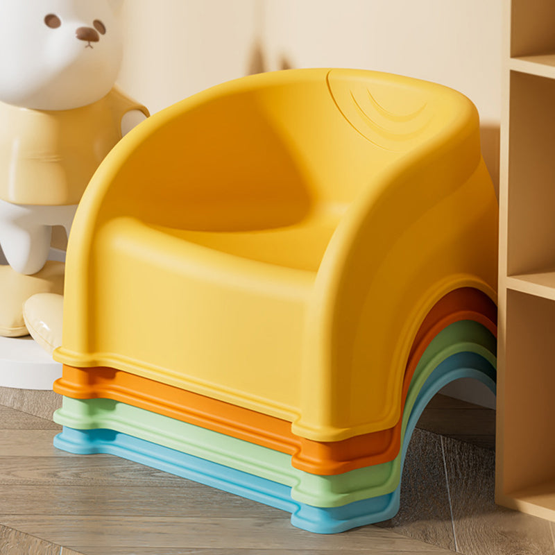 Lumendat Contemporary Creative Round PP Stackable Backrest Armrest Kids Low Stool For Living Room & Bedroom Lumendat