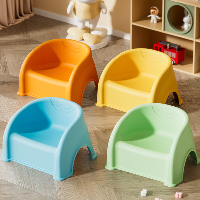 Lumendat Contemporary Creative Round PP Stackable Backrest Armrest Kids Low Stool For Living Room & Bedroom Lumendat