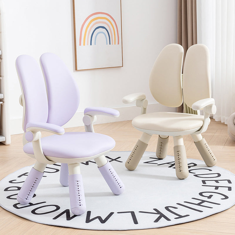 Lumendat Contemporary Creative Square PU Leather PP Height-Adjustable Backrest Armrest Kids Chair For Living Room & Bedroom Lumendat