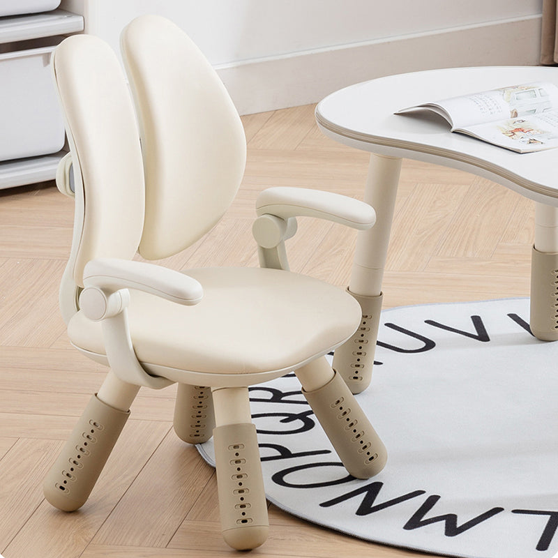 Lumendat Contemporary Creative Square PU Leather PP Height-Adjustable Backrest Armrest Kids Chair For Living Room & Bedroom Lumendat